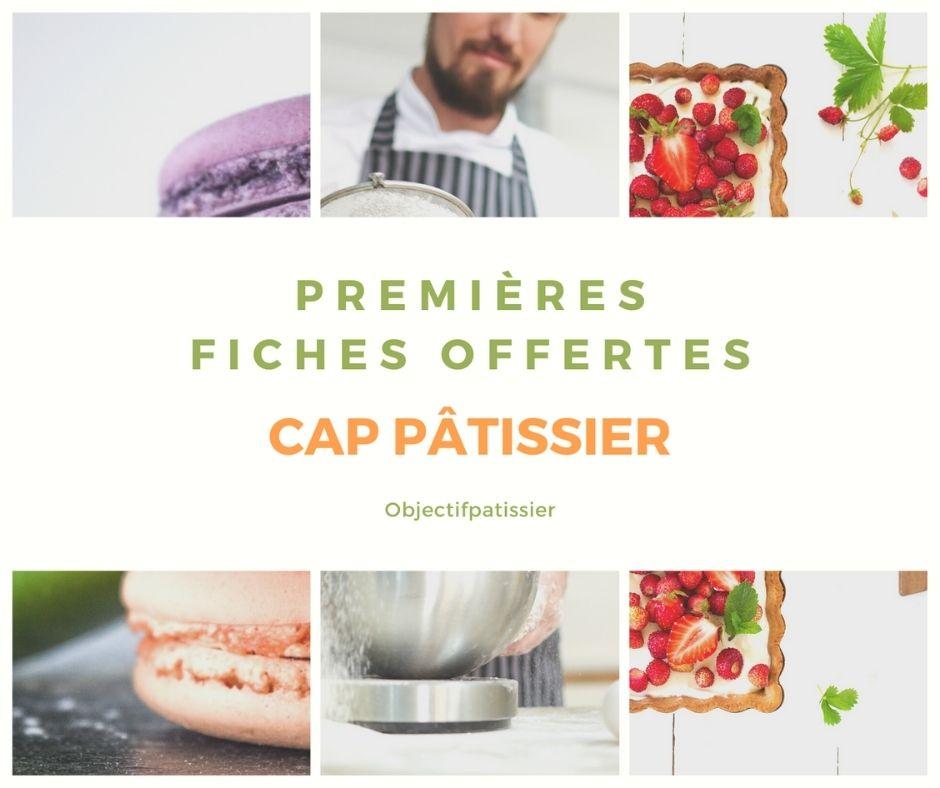 Fiches offertes CAP Pâtissier